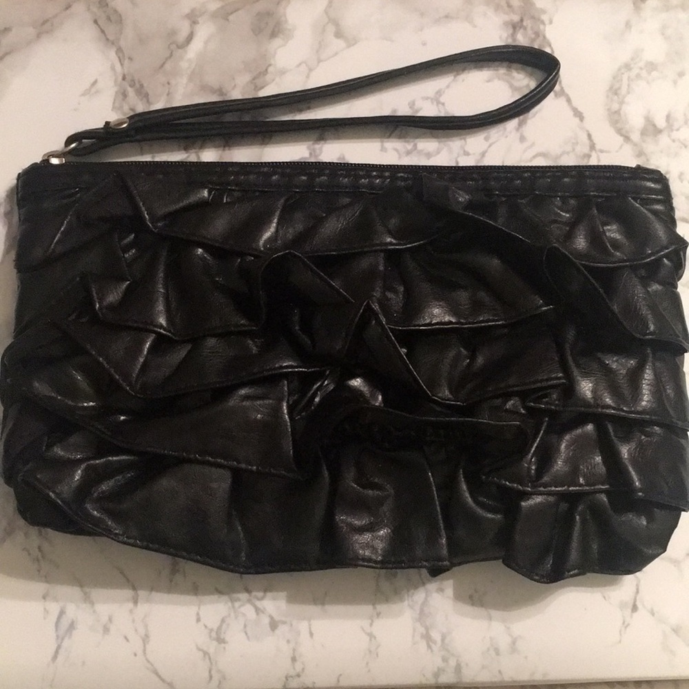 SOLD Black Aldo Soft Leather Wristlet